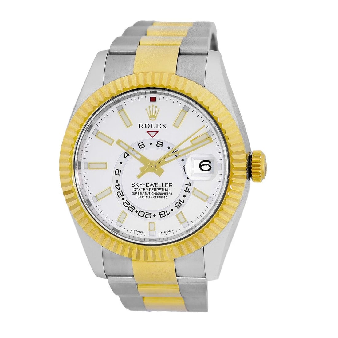 ROLEX STAINLESS STEEL & 18K YELLOW GOLD 42MM SKY-DWELLER 326933 BOX WARRANTY: ROLEX STAINLESS STEEL & 18K YELLOW GOLD 42MM SKY DWELLER 326933 BOX WARRANTY ROLEX Stainless Steel & 18K Yellow Gold 42mm Sky Dweller 326933 Box Warranty Pre-Owned Gent's Stainless Steel & 18K Yellow 