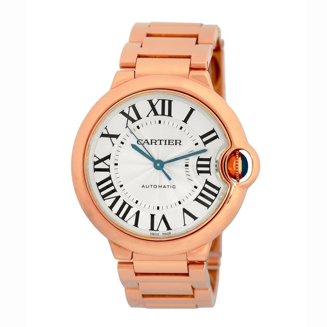 CARTIER 18K ROSE GOLD 36MM BALLON BLEU DE CARTIER W69004Z2 - 3003 BOX WARRANTY: CARTIER 18K ROSE GOLD 36MM BALLON BLEU DE CARTIER W69004Z2 - 3003 BOX WARRANTY CARTIER 18K Rose Gold 36mm Ballon Bleu de Cartier W69004Z2-3003 Warranty MINTY 18K Rose Gold 36mm Cartier "Ballon Bleu de