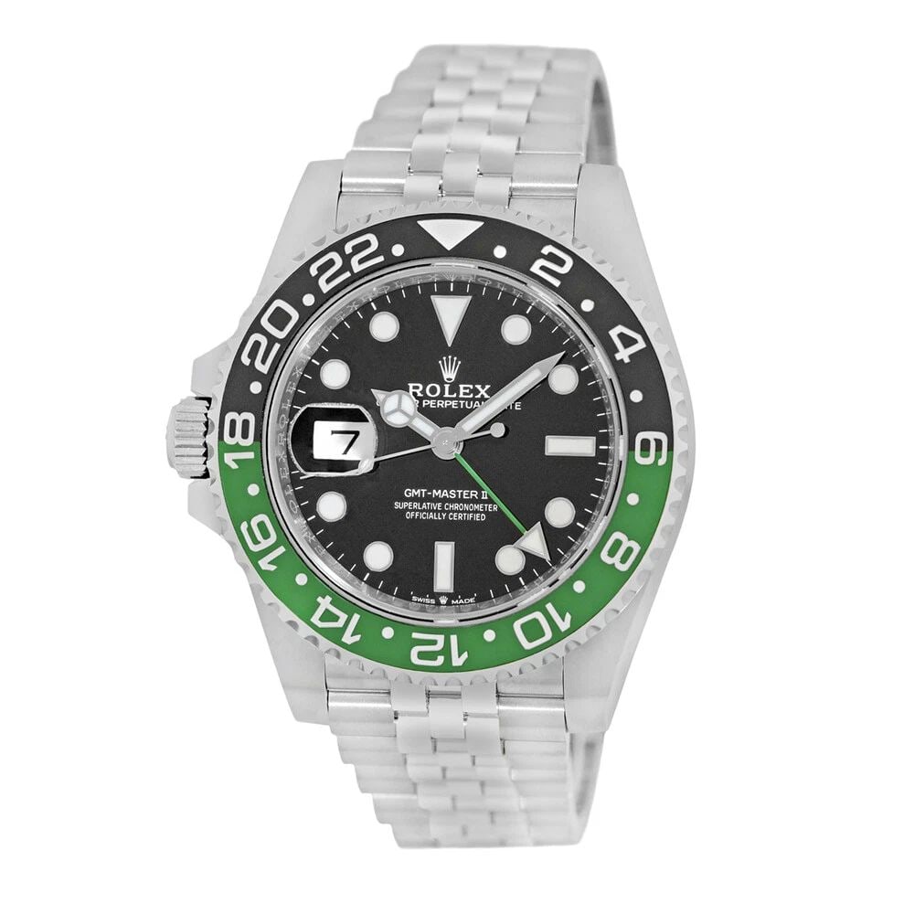 ROLEX STEEL 40MM LEFT HANDED GMT MASTER II SPRITE 126720VTNR NEW WARRANTY 2024: ROLEX STEEL 40MM LEFT HANDED GMT MASTER II SPRITE 126720VTNR NEW WARRANTY 2024 ROLEX Steel 40mm LEFT Handed GMT Master II SPRITE 126720VTNR NEW Warranty 2024 Gent's Stainless Steel 40mm Rolex Left-Han