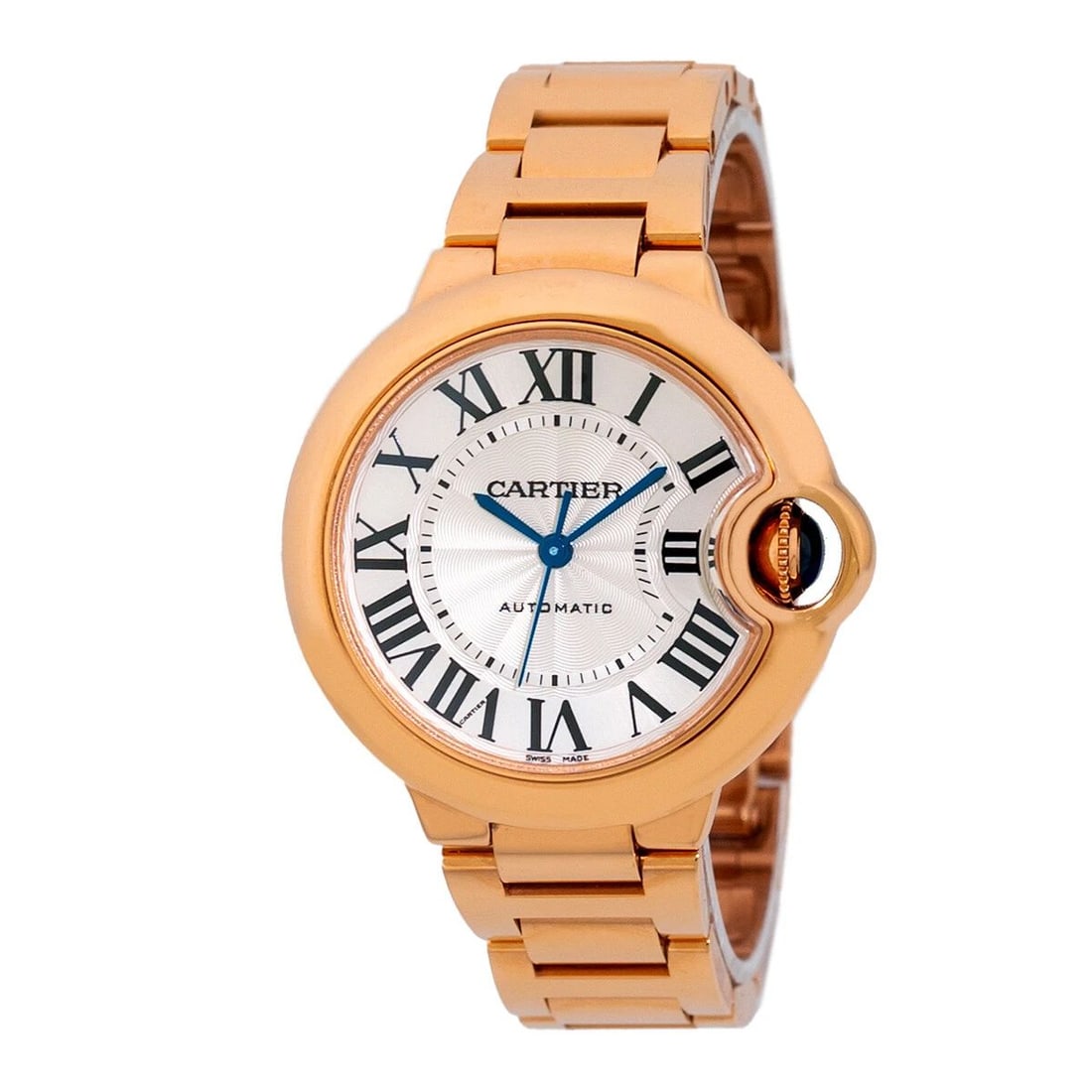 CARTIER MIDSIZE 18K ROSE GOLD 33MM BALLON BLEU DE CARTIER W6920096-3490 BOX: CARTIER MIDSIZE 18K ROSE GOLD 33MM BALLON BLEU DE CARTIER W6920096 BOX MINTY CARTIER Midsize 18K Rose Gold 33mm Ballon Bleu de Cartier Midsize 18K Rose Gold 33mm Cartier "Ballon Bleu de Cartier" Brand