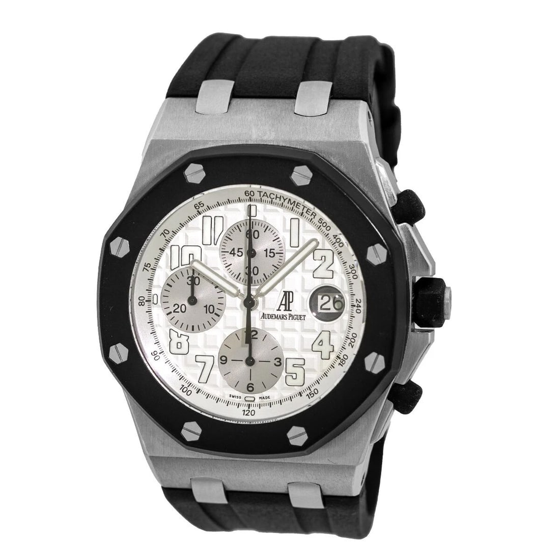 AUDEMARS PIGUET STEEL ROYAL OAK OFFSHORE RUBBERCLAD CHRONOGRAPH BOXWARANTY 25940 (1 of 2)