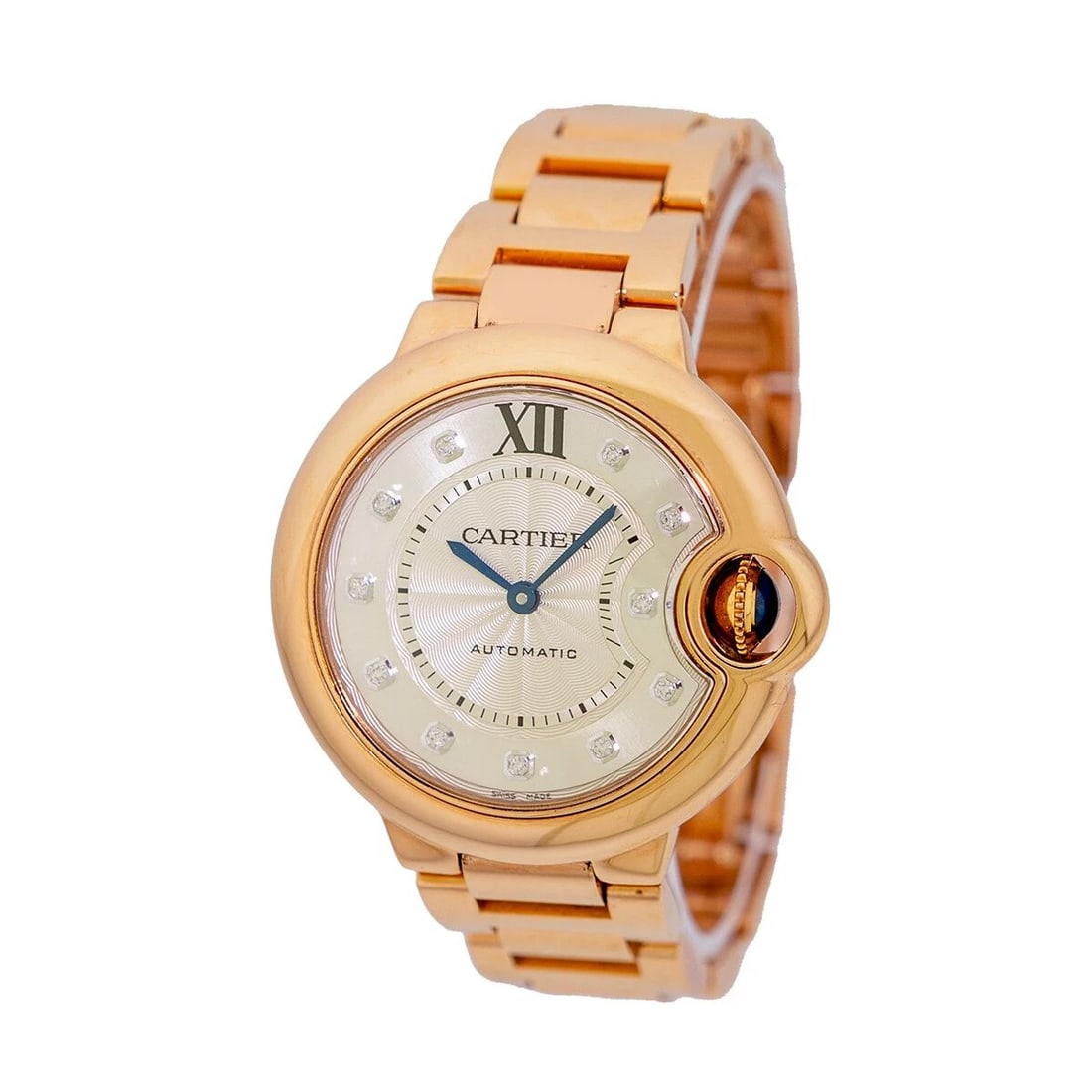 CARTIER 18K ROSE PINK GOLD 33MM BALLON BLEU DE CARTIER BOX WARRANTY MINTY (1 of 2)