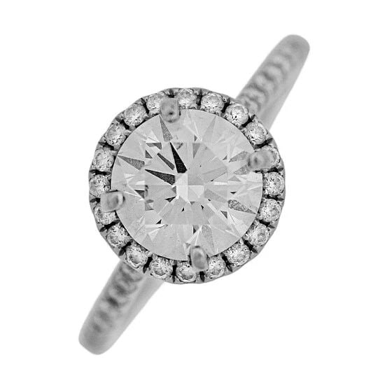 14K WHITE GOLD SHANE CO. 2.01CT ROUND BRILLIANT CUT DIAMOND RING GIA CERTIFIED (1 of 2)