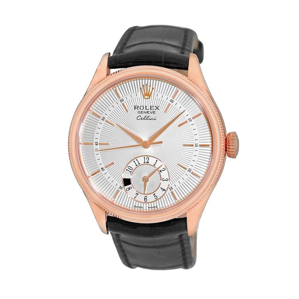 ROLEX 18K ROSE GOLD 39MM CELLINI DUAL TIME 50525 BOX WARRANTY 2019 (1 of 2)
