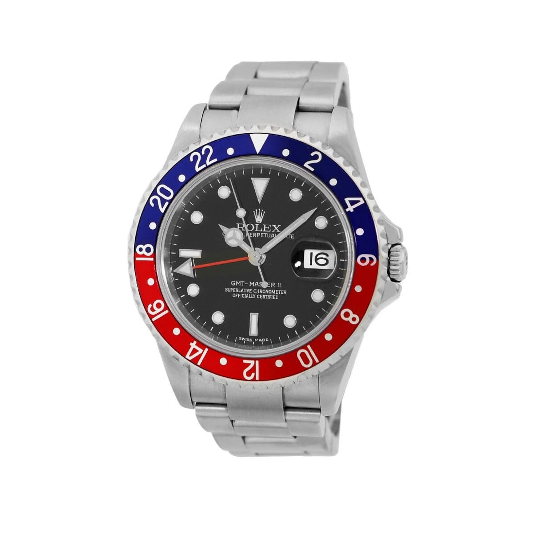 ROLEX STAINLESS STEEL 40MM GMT MASTER II PEPSI 16710 LIFETIME WARRANTY BOX MINTY: ROLEX STAINLESS STEEL 40MM GMT MASTER II PEPSI 16710 WARRANTY PAPERS BOX MINTY ROLEX Stainless Steel 40mm GMT Master II Pepsi 16710 Warranty Papers Box MINTY Pre-Owned Gent's Stainless Steel 40mm Role