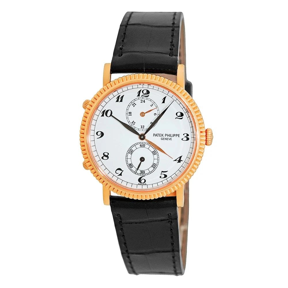 PATEK PHILIPPE 18K ROSE GOLD 34MM CALATRAVA DUAL TRAVEL TIME 5034R BOX WARRANTY: PATEK PHILIPPE 18K ROSE GOLD CALATRAVA DUAL TRAVEL TIME 5034R BOX WARRANTY 5034 PATEK PHILIPPE 18K Rose Gold Calatrava Dual Travel Time 5034R BOX Warranty 5034 Gent's 18K Rose Gold Patek Philippe # 50