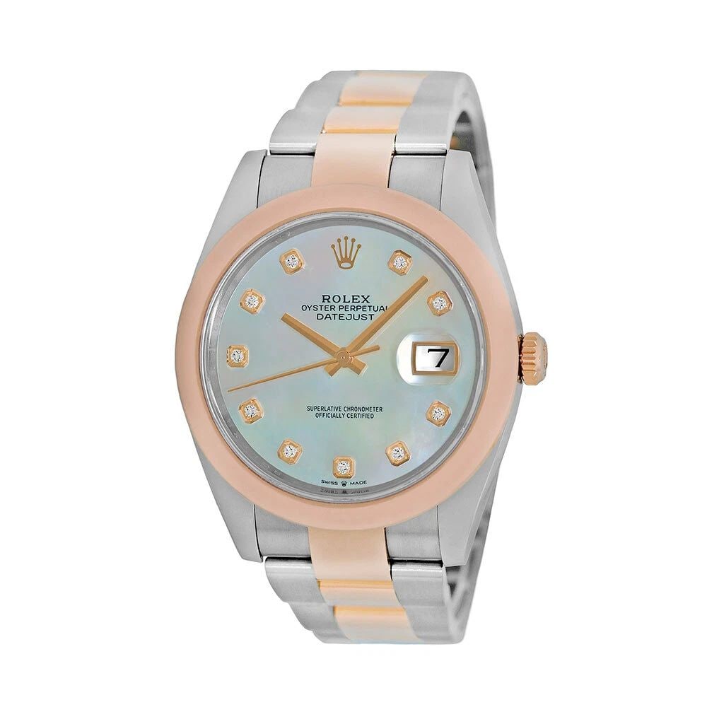 ROLEX STAINLESS STEEL & 18K ROSE GOLD 41MM ROLEX DATEJUST 126301 WARRANTY 2022: ROLEX STAINLESS STEEL & 18K ROSE GOLD 41MM ROLEX DATEJUST 126301 WARRANTY 2022 ROLEX Stainless Steel & 18K Rose Gold 41mm Rolex Datejust 41 Box Warranty Pre-Owned Gent's Stainless Steel & 18K Rose Gol