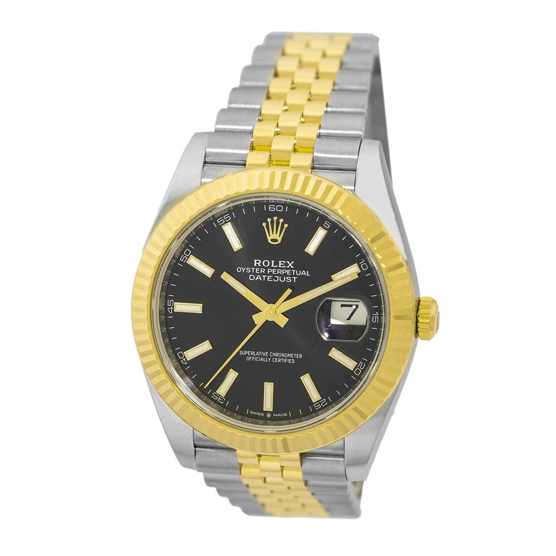 ROLEX STAINLESS STEEL & 18K YELLOW GOLD 41MM ROLEX DATEJUST 126333 WARRANTY 2021: ROLEX Stainless Steel & 18K Yellow Gold 41mm Rolex Datejust 126333 Warranty 2021 Pre-Owned Gent's Stainless Steel & 18K Yellow Gold 41mm Rolex Datejust 126333 Item #: CT47815 BRAND Rolex Model: Dateju