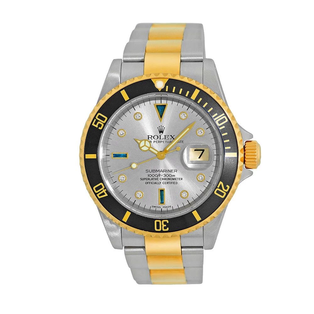 ROLEX STEEL &18K YELLOW GOLD 40MM SUBMARINER SERTI DIAL 16613 BOX WARRANTY MINTY: ROLEX STEEL &18K YELLOW GOLD 40MM SUBMARINER SERTI DIAL 16613 BOX WARRANTY MINTY ROLEX 18K Yellow Gold & Stainless Steel 40mm Submariner Date 16613 Box Warranty Pre-Owned Gent's Stainless Steel & 18K 