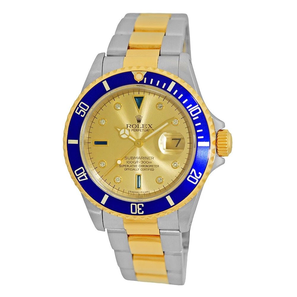ROLEX STAINLESS STEEL & 18K YELLOW GOLD 40MM SUBMARINER 16613 BOX WARRANTY MINTY: ROLEX STAINLESS STEEL & 18K YELLOW GOLD 40MM SUBMARINER 16613 BOX WARRANTY MINTY ROLEX Stainless Steel & 18K Yellow Gold 40mm Submariner 16613 Box Warranty Pre-Owned Gent's Stainless Steel & 18K Yello