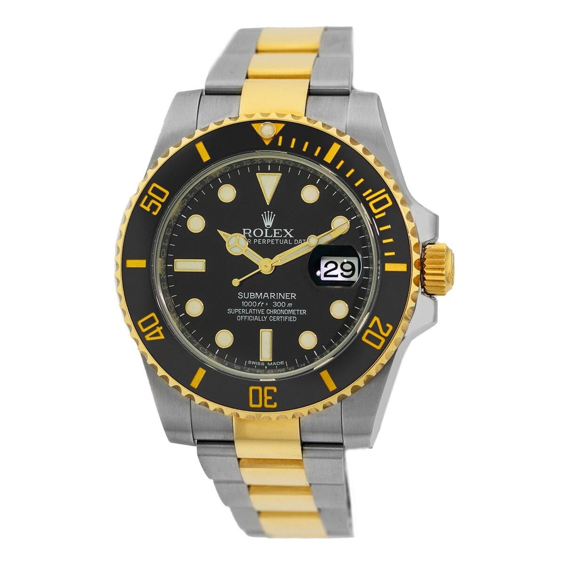 ROLEX STAINLESS &18K YELLOW GOLD 40MM SUBMARINER 116613 WARRANTY 2015 MINTY: ROLEX STAINLESS &18K YELLOW GOLD 40MM SUBMARINER 116613 WARRANTY 2020 MINTY ROLEX Stainless Steel &18K Yellow Gold 40mm Submariner 116613LN Box Warranty 2020 MINTY Gent's Stainless Steel & 18K Yellow 