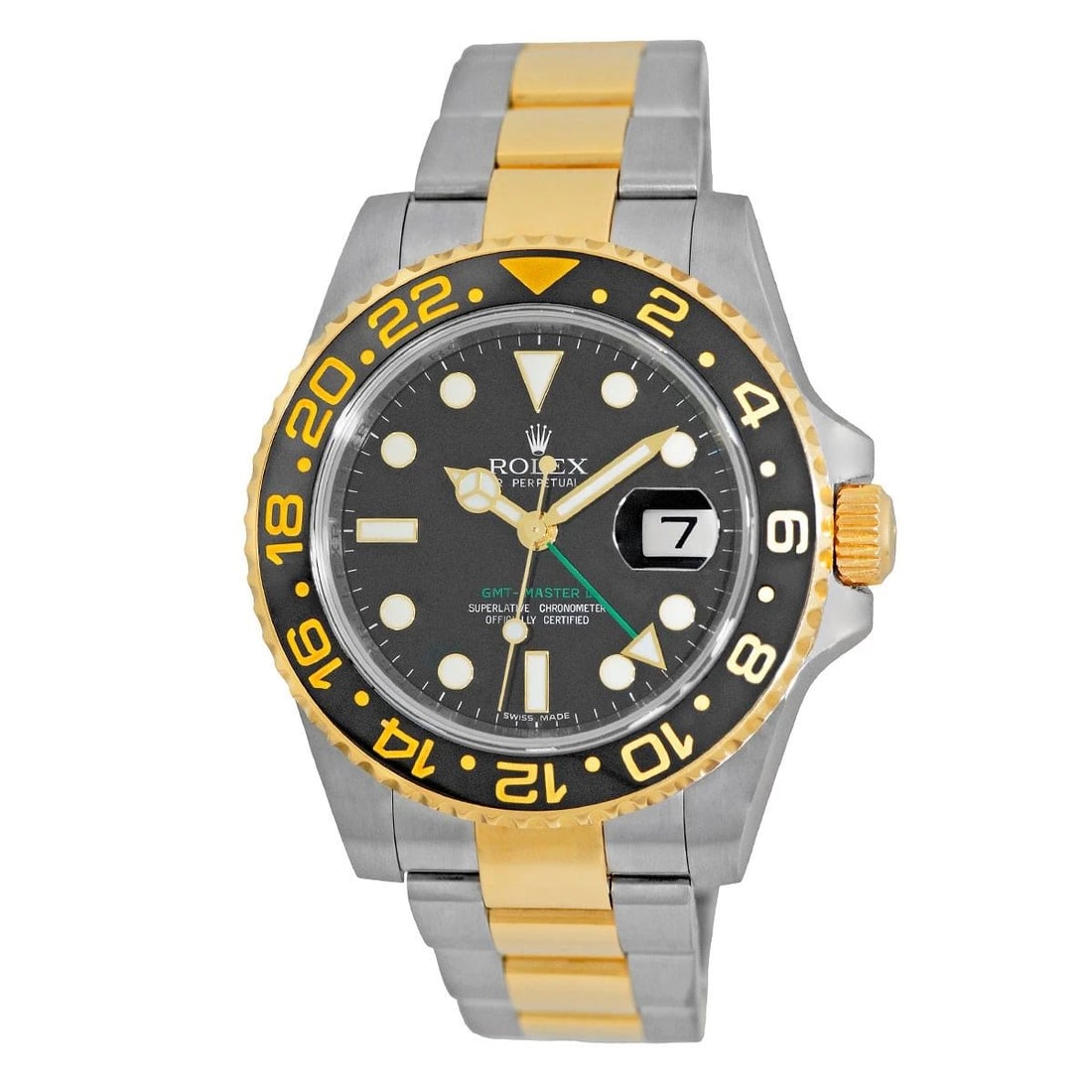 ROLEX STAINLESS STEEL & 18K YELLOW GOLD 40MM GMT MASTER II 116713 WARRANTY BOX: ROLEX Stainless Steel & 18K Yellow Gold 40mm GMT Master II 116713 Warranty Box Certified Pre-Owned Gent's Stainless Steel & 18K Yellow Gold 40mm Rolex "GMT Master II" Item #: CT45727 BRAND Rolex Model