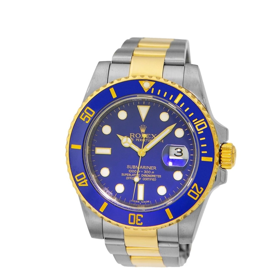 ROLEX STAINLESS STEEL & 18K YELLOW GOLD 40MM SUBMARINER 116613LB BOX WARRANTY: ROLEX STAINLESS STEEL & 18K YELLOW GOLD 40MM SUBMARINER 116613LB BOX WARRANTY BRAND: Rolex Model: Submariner Reference No: 116613LB Gender: Gent’s Movement: Handmade Swiss Chronometer Certified (COS