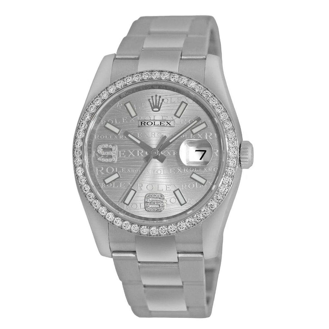 ROLEX STAINLESS STEEL 36MM FACTORY DIAMOND 116244 DATEJUST BOX WARRANTY MINTY: ROLEX STAINLESS STEEL 36MM FACTORY DIAMOND 116244 DATEJUST BOX WARRANTY MINTY ROLEX Stainless Steel 36mm Factory Diamond Oyster Datejust 116244 Pre-Owned Gent's Stainless Steel 36mm Rolex Factory Diam
