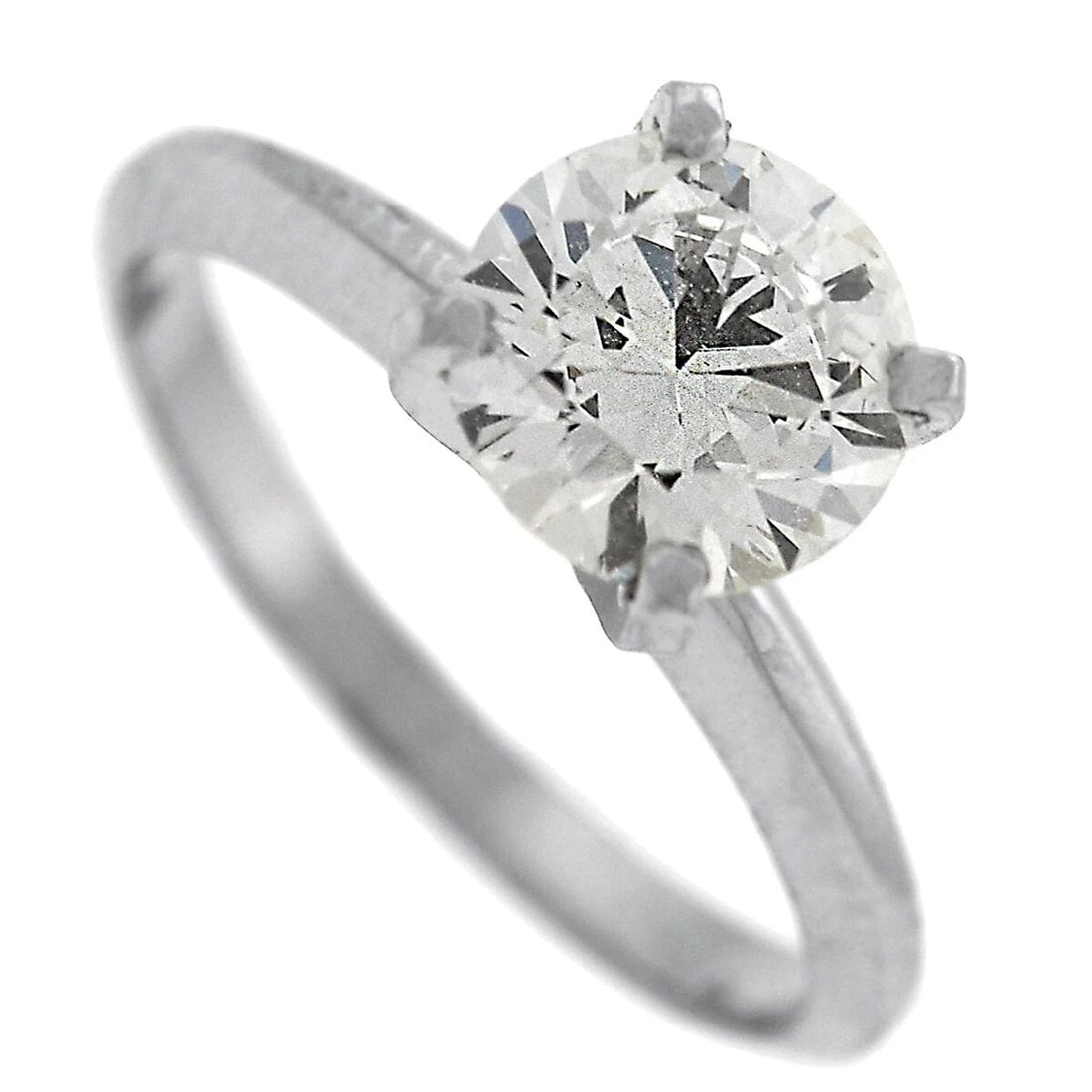 14K WHITE GOLD 1.55 CT ROUND BRILLIANT CUT DIAMOND RING GIA CERTIFIED G, SI-1 (1 of 2)