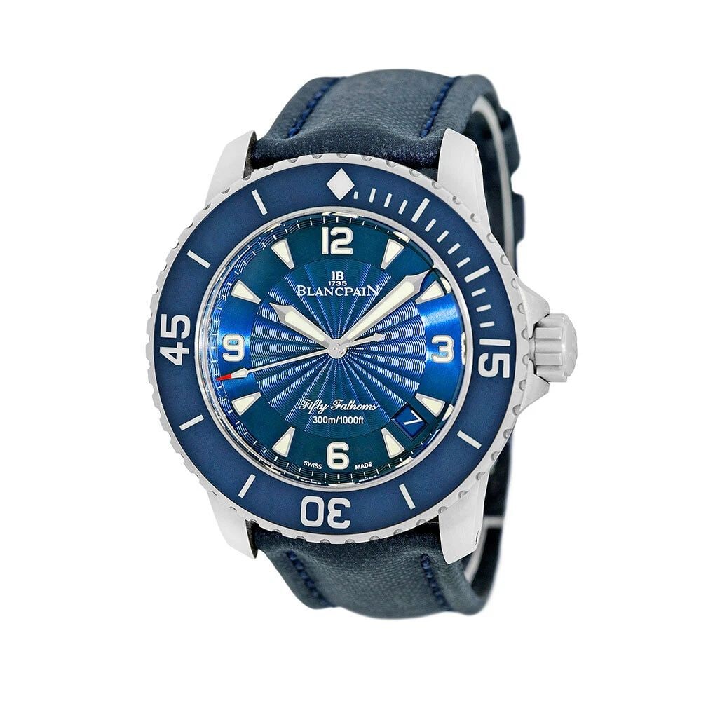 BLANCPAIN STAINLESS STEEL 45MM FIFTY FATHOMS DIVER 5015-1140-52B BOX WARRANTY: BLANCPAIN STAINLESS STEEL 45MM FIFTY FATHOMS DIVER 5015-1140-52B BOX WARRANTY BLANCPAIN Stainless Steel 45mm Fifty Fathoms Diver 5015-1140-52B Box Warranty Gent's Stainless Steel 45mm Blancpain "Fifty
