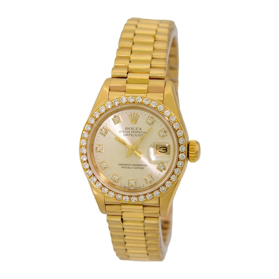 ROLEX 18K YELLOW GOLD FACTORY DIAMOND PRESIDENT 69138 LIFETIMEWARRANTY BOX MINTY: ROLEX 18K YELLOW GOLD FACTORY DIAMOND PRESIDENT 69138 LIFETIMEWARRANTY BOX MINTY ROLEX 26mm 18K Yellow Gold Diamond President 69138 Warranty MINTY ROLEX 26mm 18K Yellow Gold Diamond President 69138 Wa