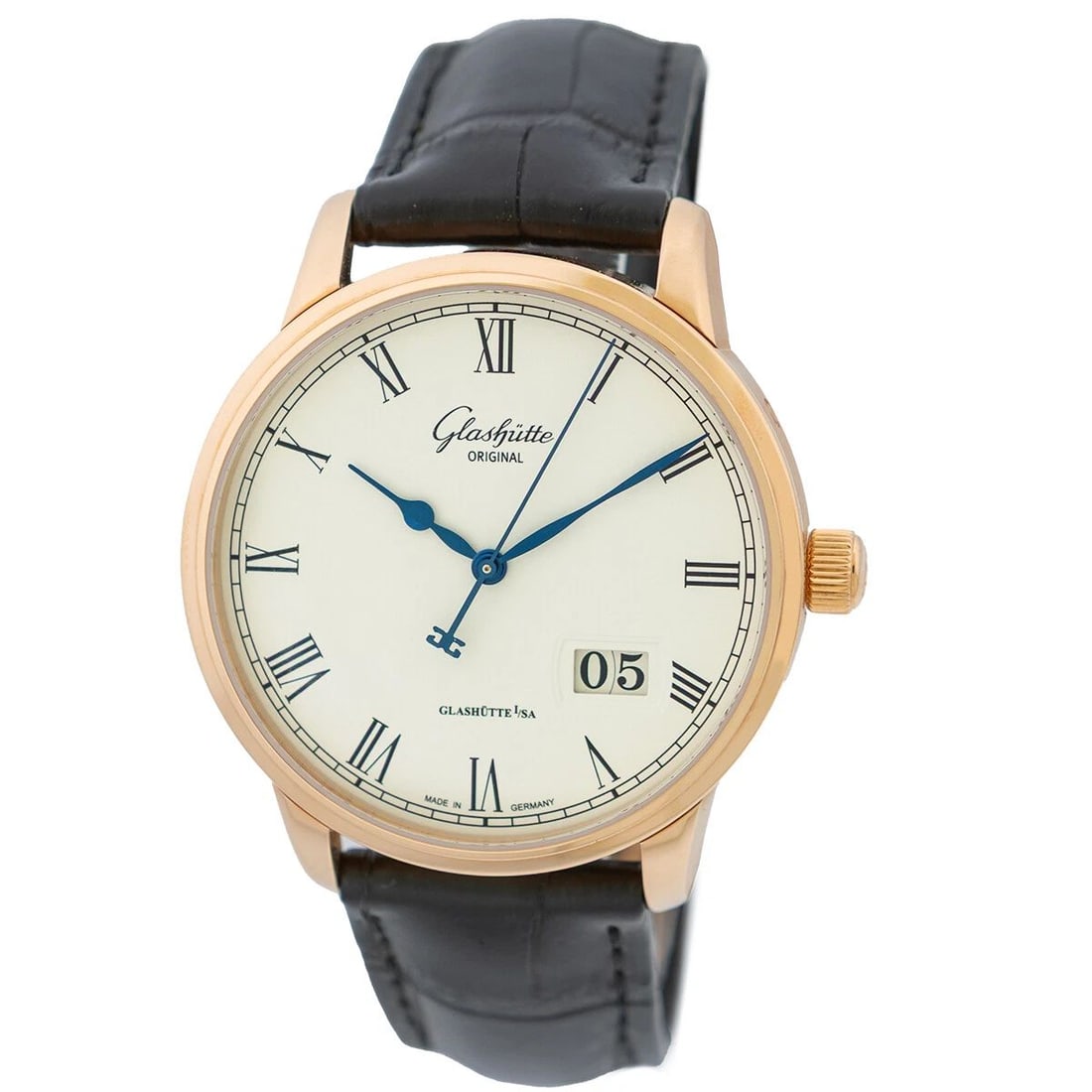 GLASHUTTE 18K ROSE GOLD SENATOR DATE 40MM 100-03-32-45-04 UNWORN BOX WARRANTY: GLASHUTTE 18K ROSE GOLD SENATOR DATE 40MM 100-03-32-45-04 UNWORN BOX WARRANTY GLASHÜTTE Original 18K Rose Gold Senator Date Strapwatch 40mm 1-00-03-32-45-04 Gent's 18K Rose Gold Glashutte Senator Dat