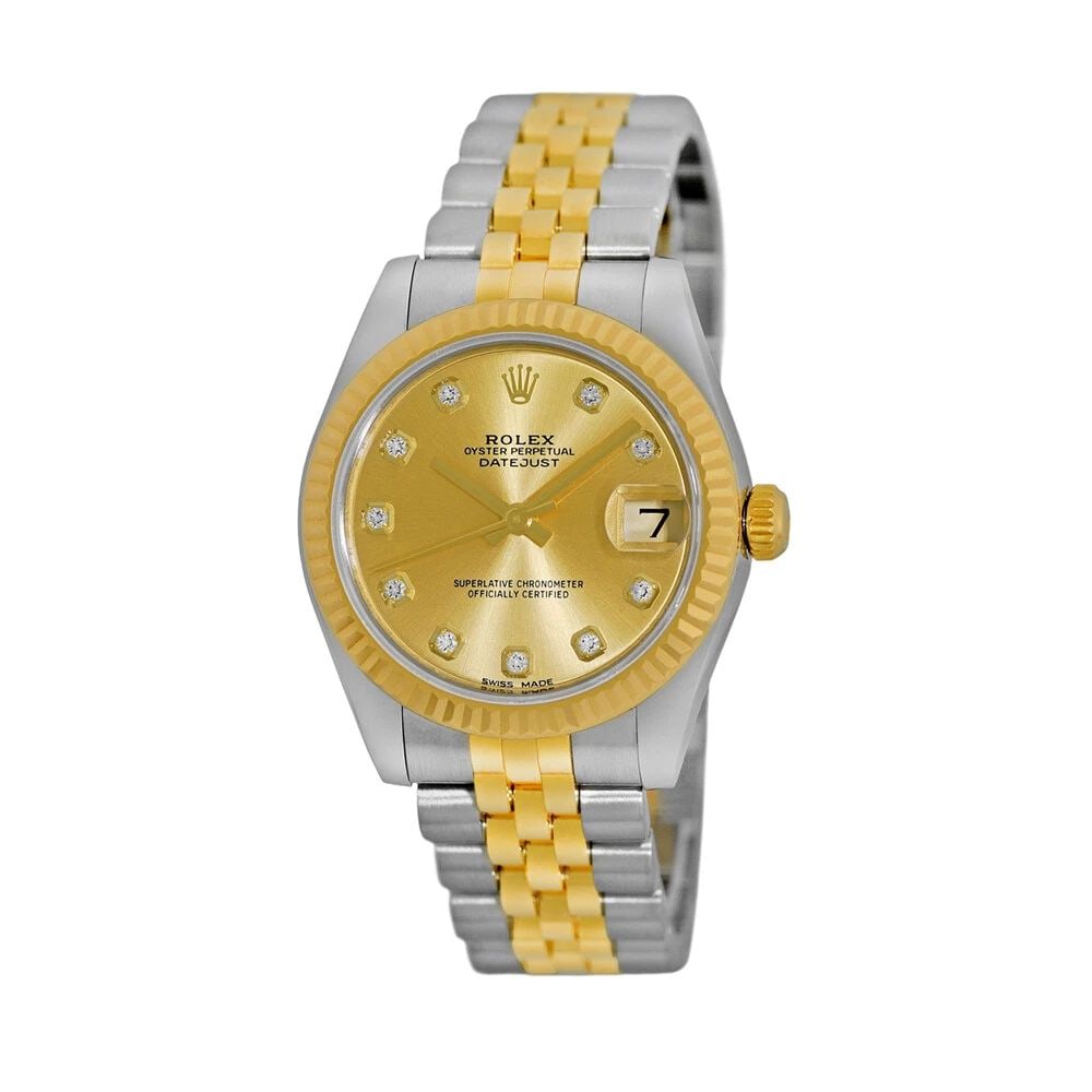 ROLEX MIDSIZE 31 STAINLESS STEEL & 18K YELLOW GOLD DATEJUST 178273 BOX WARRANTY: ROLEX MIDSIZE STAINLESS STEEL & 18K YELLOW GOLD DATEJUST 178273 BOX WARRANTY ROLEX Midsize Stainless Steel & 18K Yellow Gold 31mm Datejust 178273 Box Warranty Pre-Owned Midsize Stainless Steel & 18K R