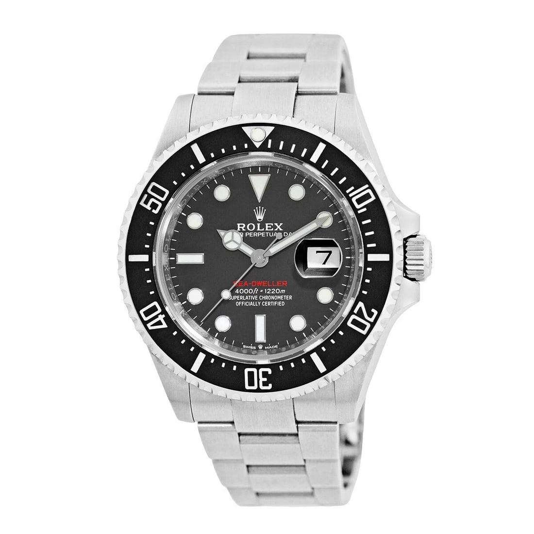 ROLEX STAINLESS STEEL 43MM SEA-DWELLER RED 126600 BOX WARRANTY 2019: ROLEX STAINLESS STEEL 43MM CERAMIC SEA DWELLER DATE RED 126600 BOX WARRANTY 2019 ROLEX Stainless Steel 43mm Ceramic Sea Dweller Date Red 126600 Box Warranty 2019 Pre-Owned Gent's Stainless Steel 43mm 