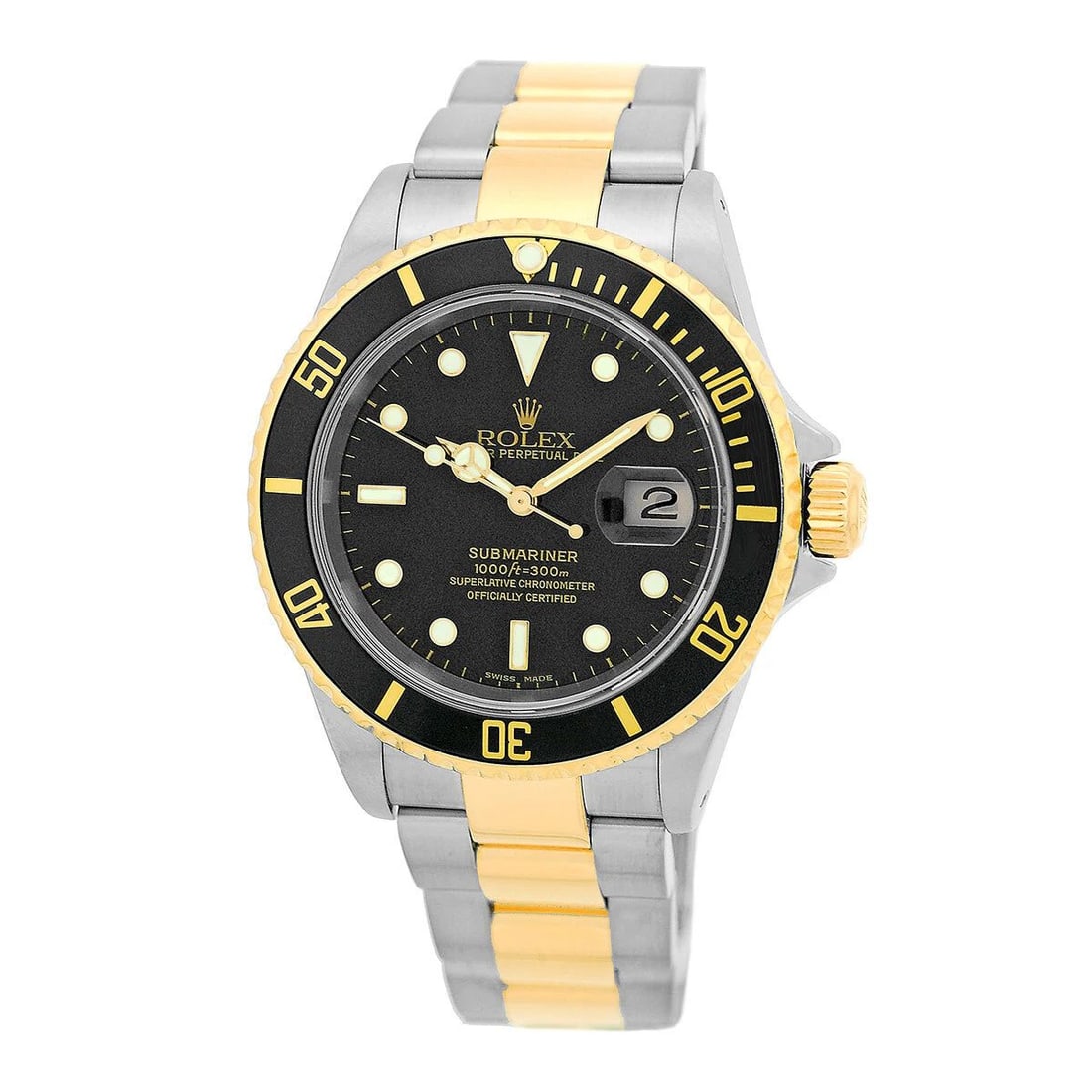 ROLEX STAINLESS STEEL & 18K YELLOW GOLD 40MM SUBMARINER 16613 WARRANTY MINTY: ROLEX STAINLESS STEEL &18K YELLOW GOLD 40MM SUBMARINER 16613 WARRANTY MINTY ROLEX Stainless Steel &18K Yellow Gold 40mm Submariner 16613 Box Warranty MINTY Gent's Stainless Steel & 18K Yellow Gold 40m