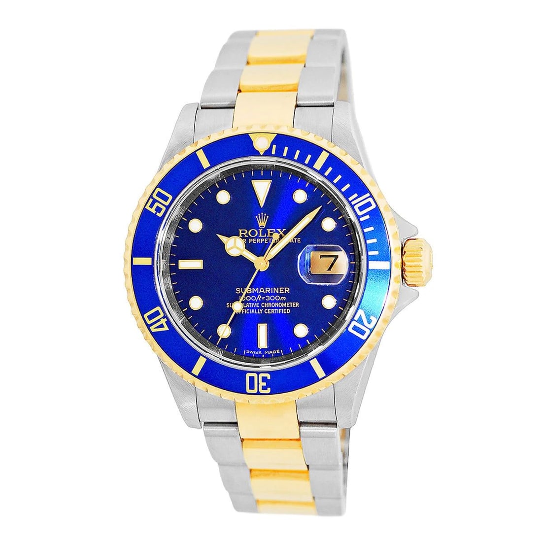ROLEX STAINLESS STEEL & 18K YELLOW GOLD 40MM SUBMARINER 16613 BOX WARRANTY: ROLEX STAINLESS STEEL & 18K YELLOW GOLD 40MM SUBMARINER 16613T BOX WARRANTY ROLEX Stainless Steel & 18K Yellow Gold 40mm "Submariner" Date 16613T Box Warranty Pre-Owned Gent's Stainless Steel & 18K Ye