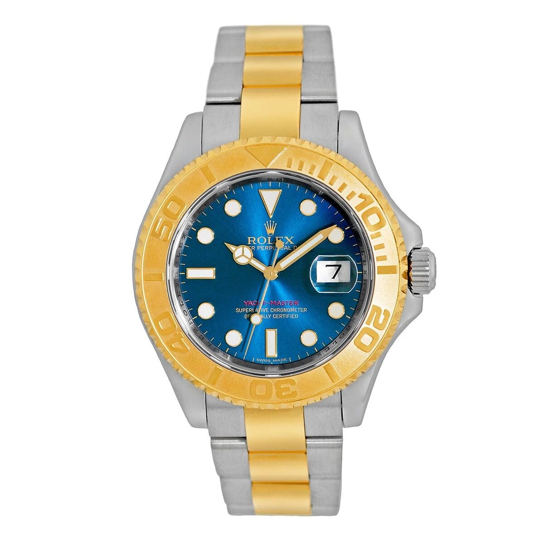 ROLEX STAINLESS STEEL & 18K YELLOW GOLD 40MM YACHT-MASTER BLUE 16623 WARRANTY: ROLEX STAINLESS STEEL & 18K YELLOW GOLD 40MM YACHT-MASTER BLUE 16623 WARRANTY ROLEX Stainless Steel & 18K Yellow Gold 40mm Yacht-Master Blue 16623 Box Warranty Certified Pre-Owned Gent's Stainless Ste