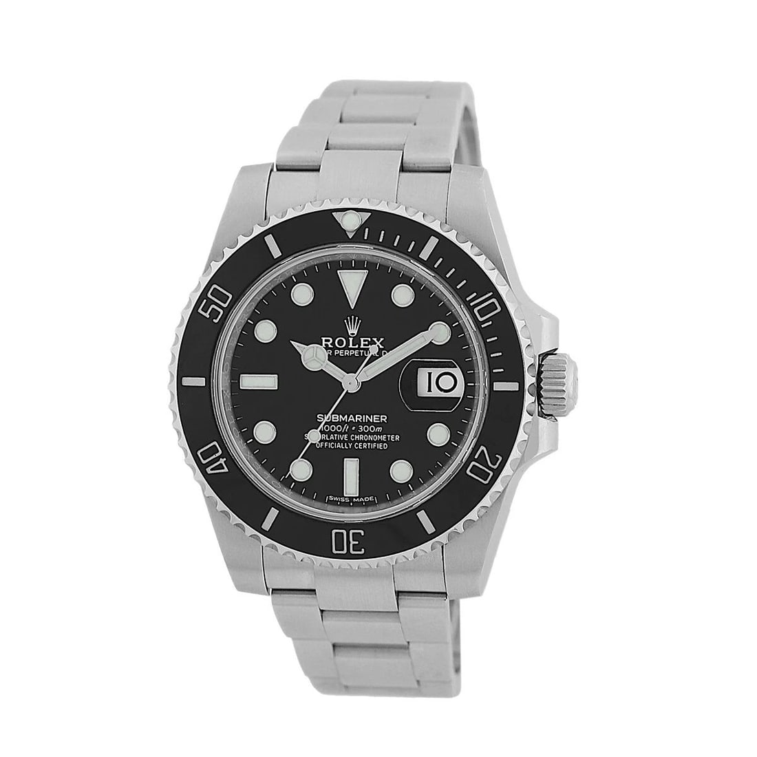 ROLEX STAINLESS STEEL 40MM CERAMIC SUBMARINER DATE 116610 BOX WARRANTY MINTY2015: ROLEX STAINLESS STEEL 40MM CERAMIC SUBMARINER DATE 116610 BOX WARRANTY MINTY2015 Brand: Rolex Model: Submariner Date Reference No: 116610 Case Measurements: Case Diameter: 40mm Case Thickness: 12.5mm 