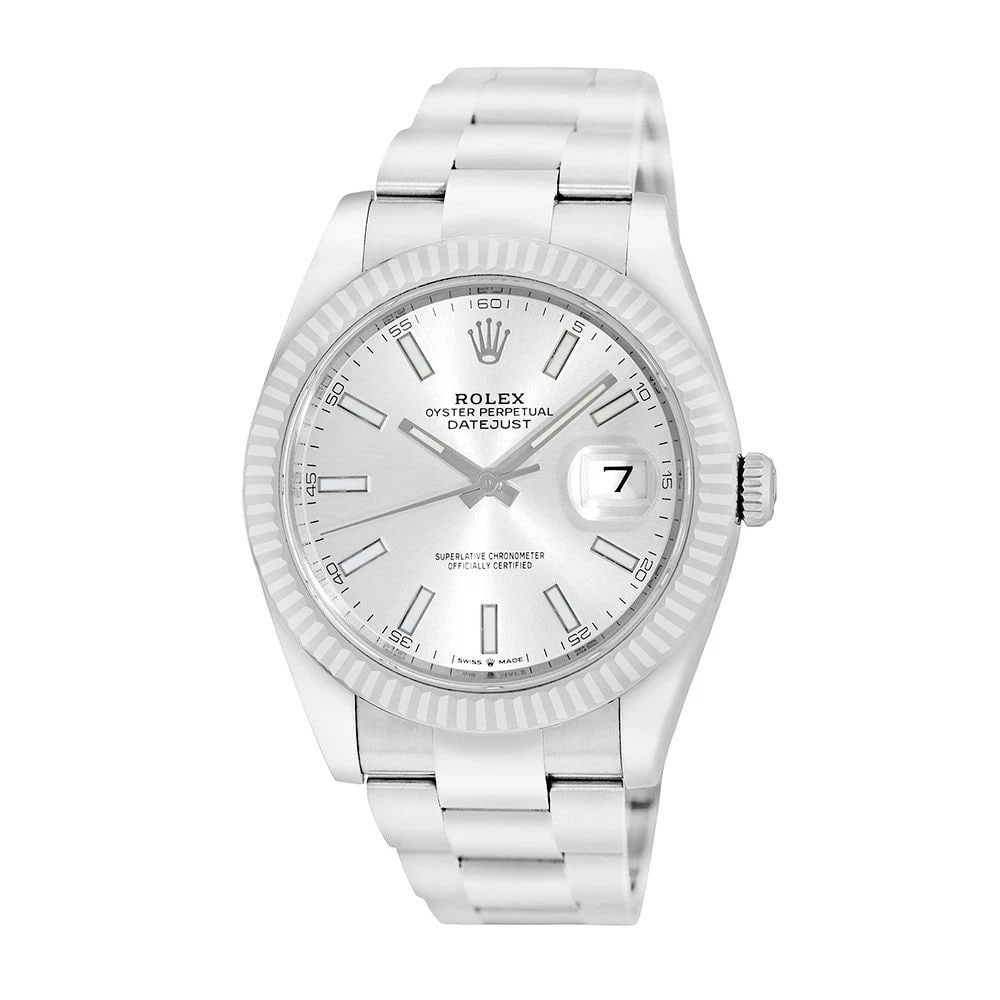 ROLEX STAINLESS STEEL 41MM ROLEX DATEJUST 41 126334 WARRANTY BOX: Gent's Stainless Steel 41mm Rolex Datejust 41 126334 Box Warranty Certified Pre-Owned Gent's Stainless Steel 41mm Rolex "Datejust 41" Item #: CDC072533 BRAND Rolex Model: Datejust 41 Reference No: 126