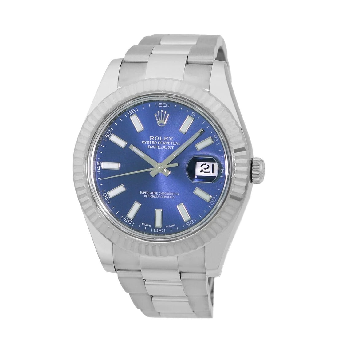 ROLEX STAINLESS STEEL 41MM DATEJUST II BLUE DIAL 116334 WARRANTY BOX MINTY: ROLEX STAINLESS STEEL 41MM DATEJUST II BLUE DIAL 116334 WARRANTY BOX MINTY ROLEX Stainless Steel 41mm Datejust II Blue Dial 116334 Warranty Box MINTY Gent's Stainless Steel 41mm Rolex "Datejust II". B
