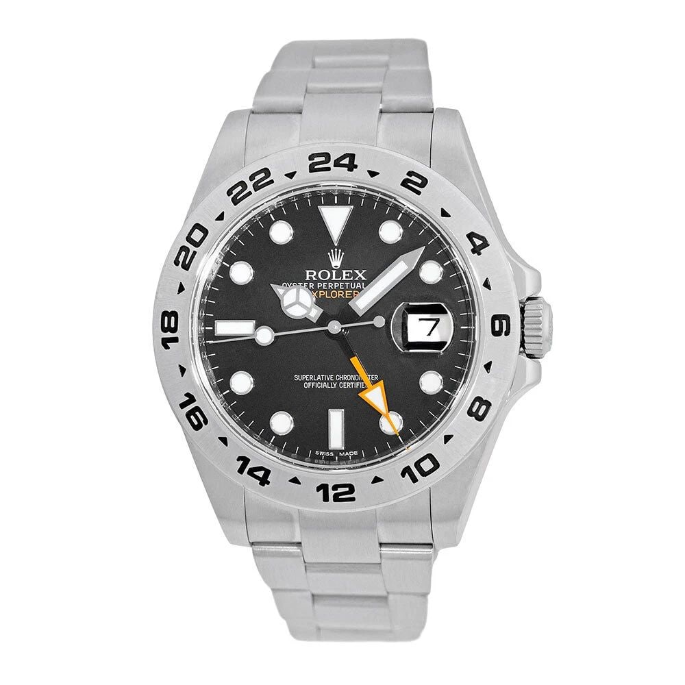 ROLEX STAINLESS STEEL 42MM EXPLORER II BLACK # 216570 WARRANTY CARD MINTY 2019: ROLEX STAINLESS STEEL 42MM EXPLORER II BLACK # 216570 WARRANTY CARD MINTY 2019 ROLEX Stainless Steel 42mm "Explorer II" # 216570 Box Warranty 2019 Certified Pre-Owned Gent's Stainless Steel 42mm Rolex