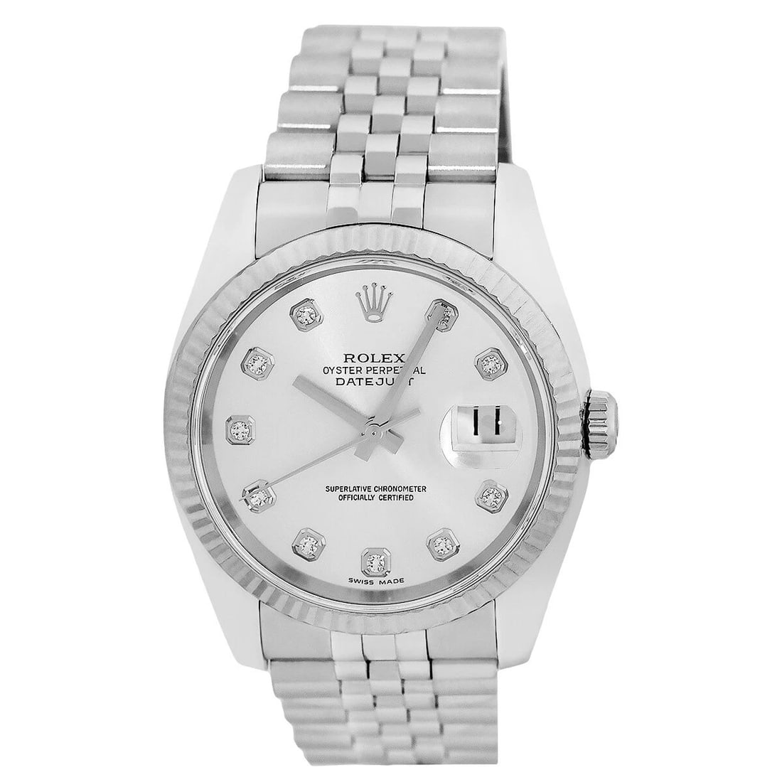 ROLEX STAINLESS STEEL 36MM DIAMOND DATEJUST 116234 BOX WARRANTY MINTY: ROLEX STAINLESS STEEL 36MM DIAMOND DATEJUST 116234 BOX WARRANTY MINTY ROLEX Stainless Steel 36mm Datejust 116234 Warranty Box MINTY Pre-Owned Gent's Stainless Steel 36mm Rolex "Datejust" Automatic Bra