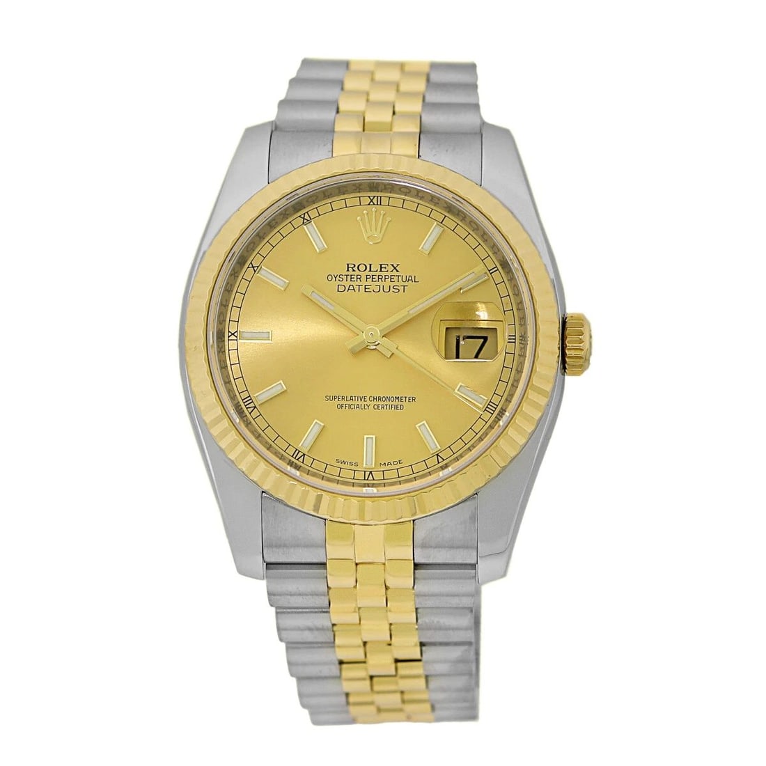 ROLEX STAINLESS STEEL & 18K YELLOW GOLD 36MM DATEJUST 116233 BOX WARRANTY MINTY: ROLEX STAINLESS STEEL & 18K YELLOW GOLD 36MM DATEJUST 116233 BOX WARRANTY MINTY ROLEX Stainless Steel & 18K Yellow Gold 36mm "Datejust" 116233 Box Waranty Pre-Owned Gent's Stainless Steel & 18K Yellow