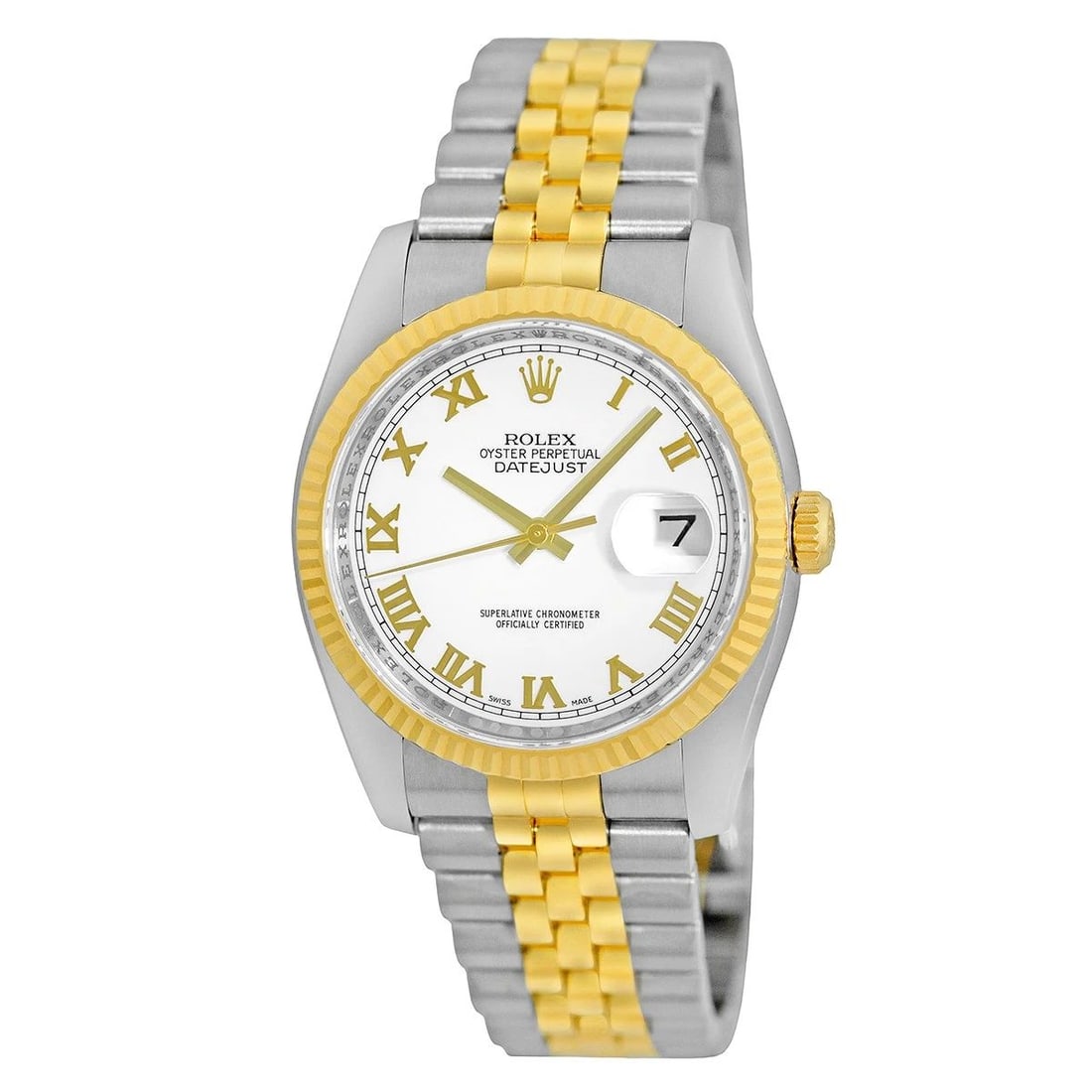 ROLEX STAINLESS STEEL & 18K YELLOW GOLD DATEJUST 116233 BOX WARRANTY 2018: ROLEX STAINLESS STEEL & 18K YELLOW GOLD DATEJUST 116233 BOX WARRANTY 2018 BRAND: Rolex Model: Datejust Reference No: 116233 Gender: Gent’s Movement: Handmade Swiss Chronometer Certified (COSC) Autom