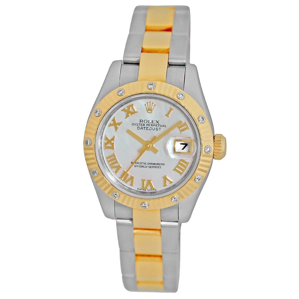ROLEX STEEL & 18K YELLOW GOLD DIAMOND DATEJUST MOP DIAL 179313 BOX MINTY: ROLEX STEEL & 18K YELLOW GOLD DIAMOND DATEJUST MOP DIAL 179313 BOX PAPERS MINTY ROLEX Steel & 18K Yellow Gold Diamond Datejust MOP Dial 179313 Box Papers MINTY Certified Pre-Owned Lady's Stainless Ste