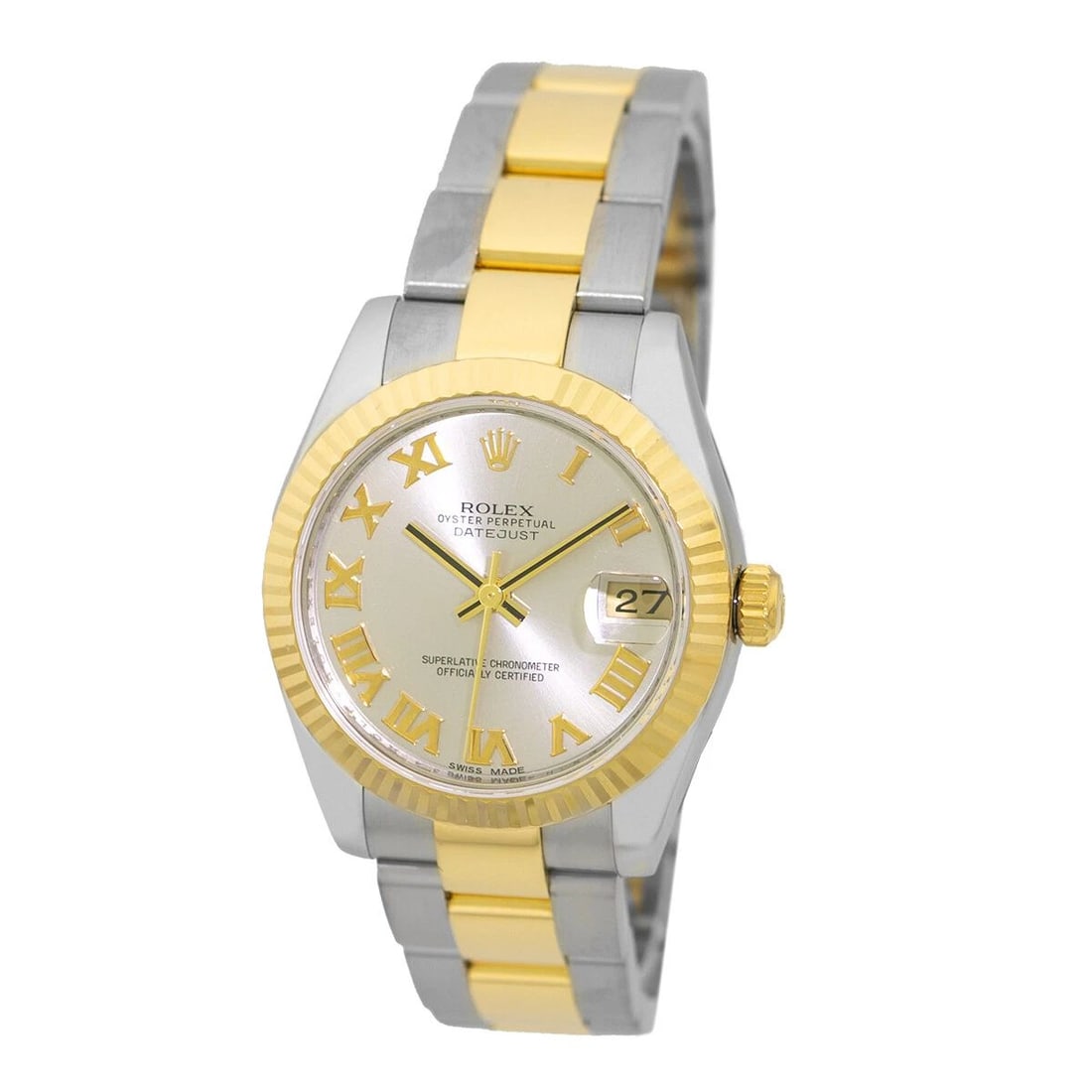 ROLEX MIDSIZE 31MM STAINLESS & 18K YELLOW GOLD DIAMOND DATEJUST 178273 BOX MINTY: ROLEX MIDSIZE 31MM STAINLESS & 18K YELLOW GOLD DIAMOND DATEJUST 178273 BOX MINTY ROLEX Midsize Stainless Steel & 18K Yellow Gold 31mm Datejust 178273 Box MINTY Pre-Owned Midsize Stainless Steel & 18K 