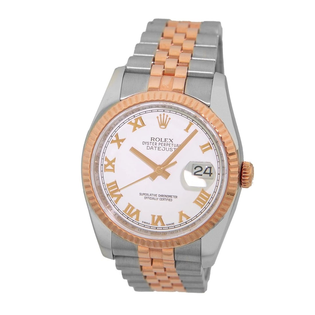 ROLEX STAINLESS STEEL & 18K ROSE GOLD 36MM DATEJUST 116231 BOX WARRANTY: ROLEX STAINLESS STEEL & 18K ROSE GOLD 36MM DATEJUST 116231 BOX WARRANTY ROLEX Stainless Steel & 18K Rose Gold 36mm Datejust 116231 box warranty Pre-Owned Gent's Stainless Steel & 18K Rose Gold 36mm Ro