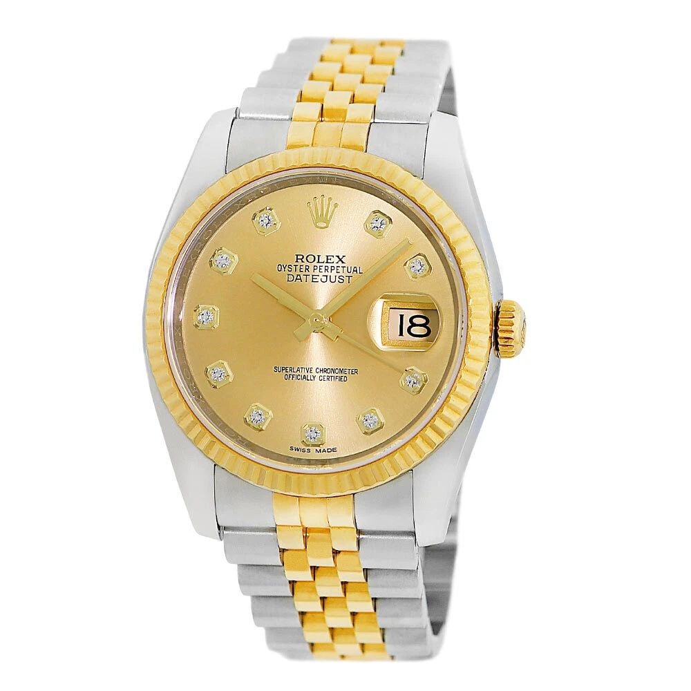 ROLEX STAINLESS STEEL & 18K YELLOW GOLD DATEJUST 116233 BOX WARRANTY MINTY: ROLEX STAINLESS STEEL & 18K YELLOW GOLD DATEJUST 116233 BOX WARRANTY MINTY ROLEX Stainless Steel & 18K Yellow Gold 36mm "Datejust" 116233 Box Waranty Pre-Owned Gent's Stainless Steel & 18K Yellow Gold