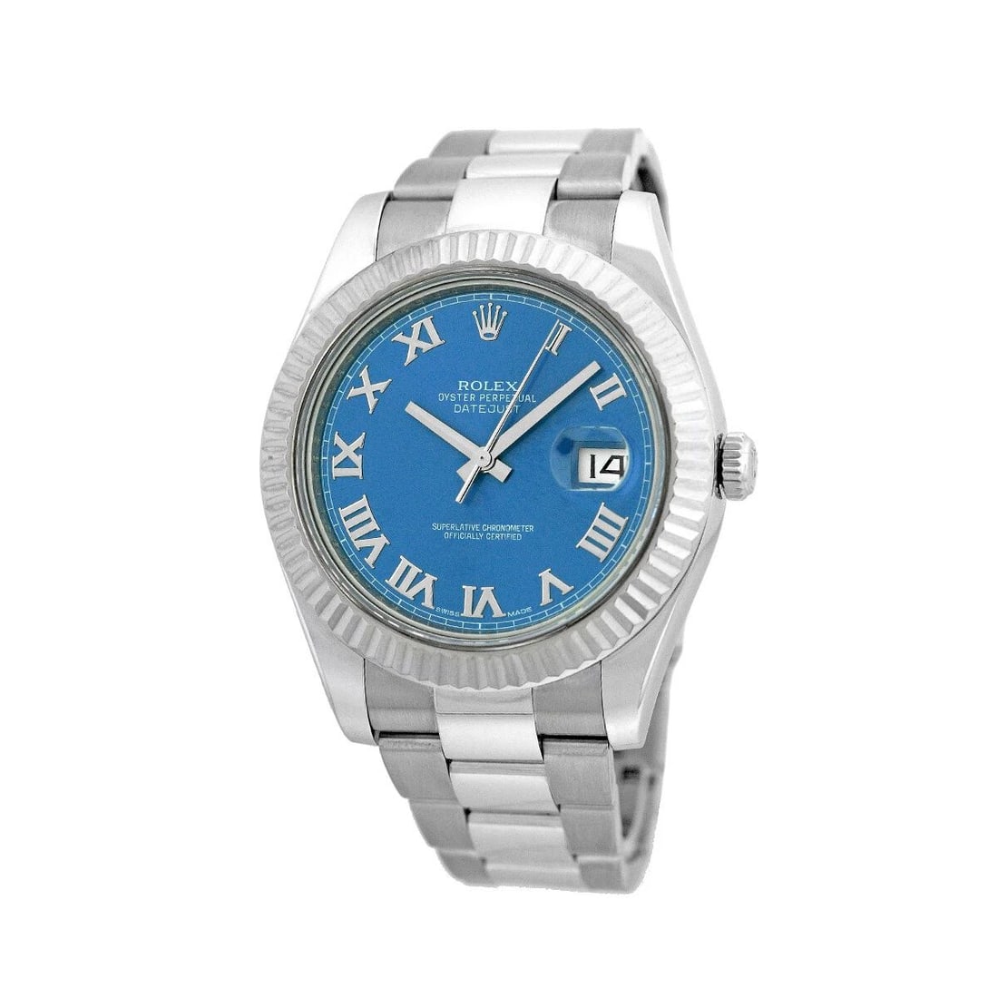 ROLEX STAINLESS STEEL 41MM DATEJUST II BLUE DIAL 116334 WARRANTY BOX MINTY: ROLEX STAINLESS STEEL 41MM DATEJUST II BLUE DIAL 116334 WARRANTY BOX MINTY BRAND: Rolex Model: Datejust II Reference No: 116334 Gender: Gent’s Movement: Handmade Swiss Chronometer Certified (COSC) A