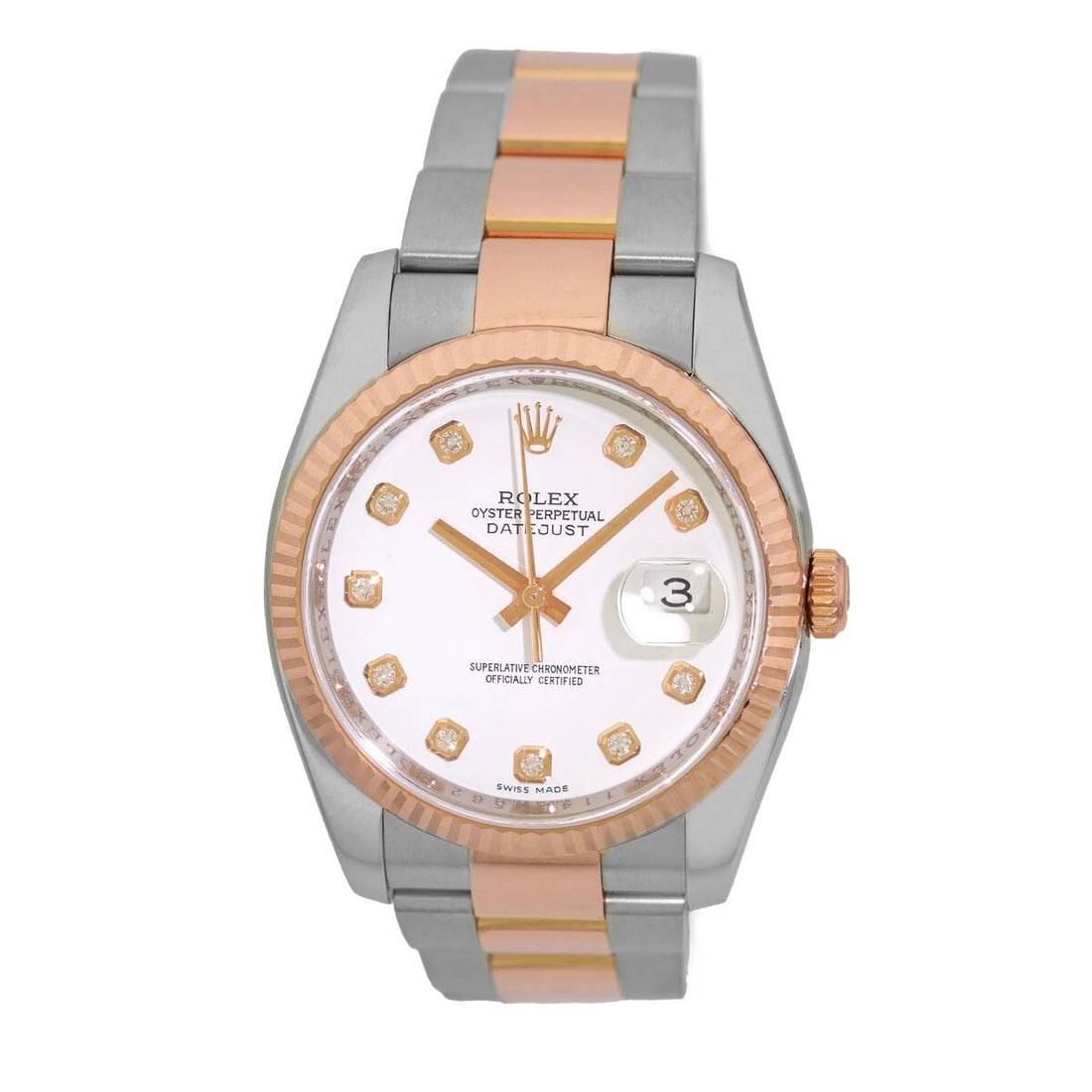 ROLEX STAINLESS STEEL & 18K ROSE PINK GOLD 36MM DATEJUST 116231 BOX WARRANTY: ROLEX STAINLESS STEEL & 18K ROSE PINK GOLD 36MM DATEJUST 116231 BOX WARRANTY ROLEX Stainless Steel & 18K Rose Gold 36mm Datejust 116231 box warranty Pre-Owned Gent's Stainless Steel & 18K Rose Gold 36