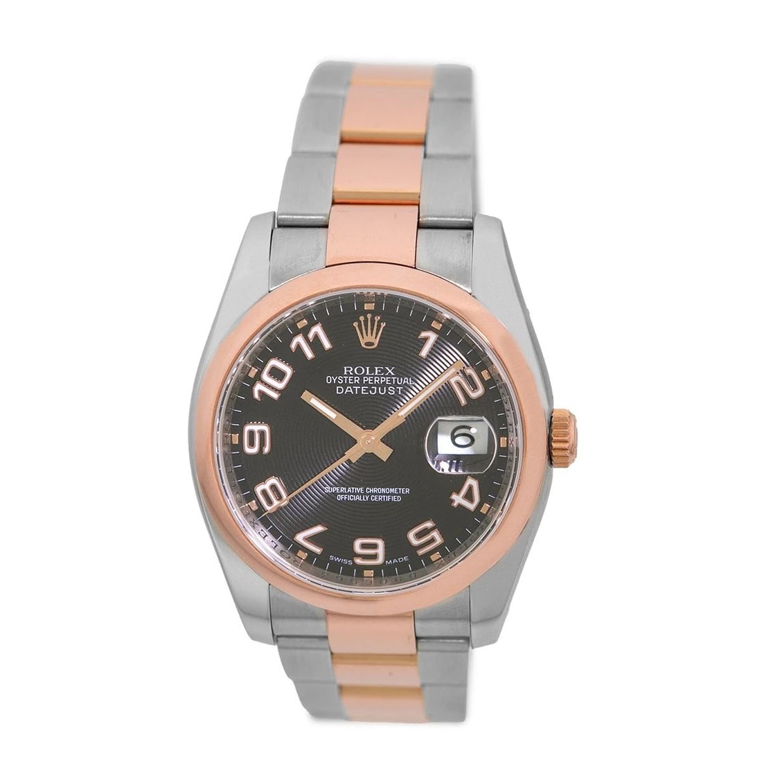 ROLEX GENT'S STAINLESS STEEL & 18K ROSE GOLD DATEJUST 36MM 116201 BOX 2008: ROLEX GENT'S STAINLESS STEEL & 18K ROSE GOLD DATEJUST 36MM 116201 BOX 2008 BRAND: Rolex Model: Datejust Reference No: 116201 Gender: Gent's Movement: Handmade Swiss Chronometer Certified(COSC) Automat