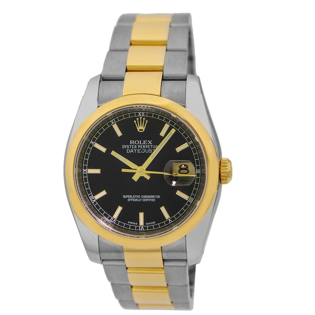ROLEX STAINLESS STEEL 18K YELLOW GOLD DATEJUST 116203 BLACK BOX WARRANTY MINTY: ROLEX STAINLESS STEEL 18K YELLOW GOLD DATEJUST 116203 BLACK BOX WARRANTY MINTY ROLEX Stainless Steel & 18K Yellow Gold "Datejust" 116203 Warranty MINTY Pre-Owned Gent's Stainless Steel & 18K Yellow Go