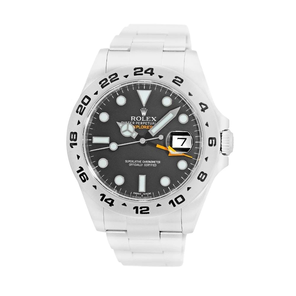 ROLEX STAINLESS STEEL 42MM EXPLORER II 216570 BLACK DIAL BOX WARRANTY 2013 MINTY: ROLEX STAINLESS STEEL 42MM EXPLORER II 216570 BLACK DIAL BOX WARRANTY 2012 MINTY ROLEX Stainless Steel 42mm Explorer II 216570 Black Dial Box Warranty Pre-Owned Gent's Stainless Steel 42mm Rolex "Expl
