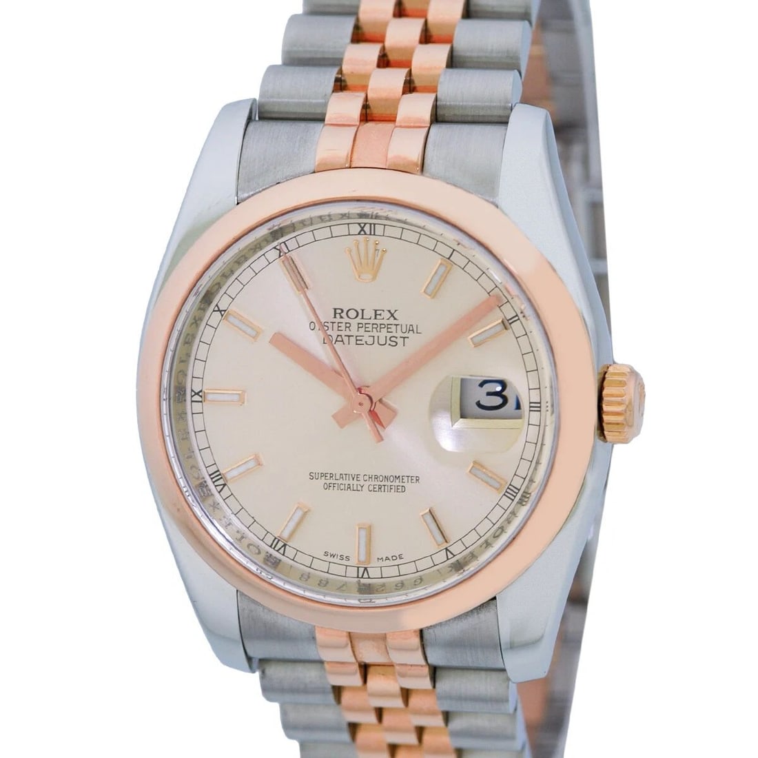 ROLEX GENT'S STEEL 18K ROSE PINK GOLD DATEJUST 36MM 116201 BOX WARRANTY MINTY: ROLEX GENT'S STEEL 18K ROSE PINK GOLD DATEJUST 36MM 116201 BOX WARRANTY MINTY ROLEX Gent's Steel 18K Rose Pink Gold Datejust 36mm 116201 Box Warranty MINTY Gent's Stainless Steel and 18K Rose Gold Rol
