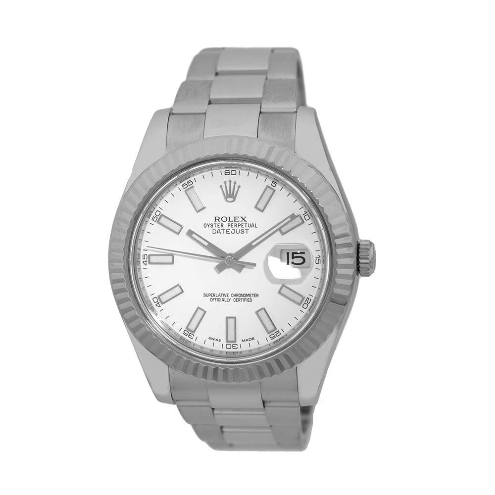 ROLEX STAINLESS STEEL 41MM DATEJUST II 116334 BOX WARRANTY MINTY: ROLEX STAINLESS STEEL 41MM DATEJUST II 116334 BOX WARRANTY MINTY ROLEX Stainless Steel 41mm Datejust II 116334 Box Warranty MINTY Pre-Owned Gent's Stainless Steel 41mm Rolex "Datejust II" Brand: Rolex