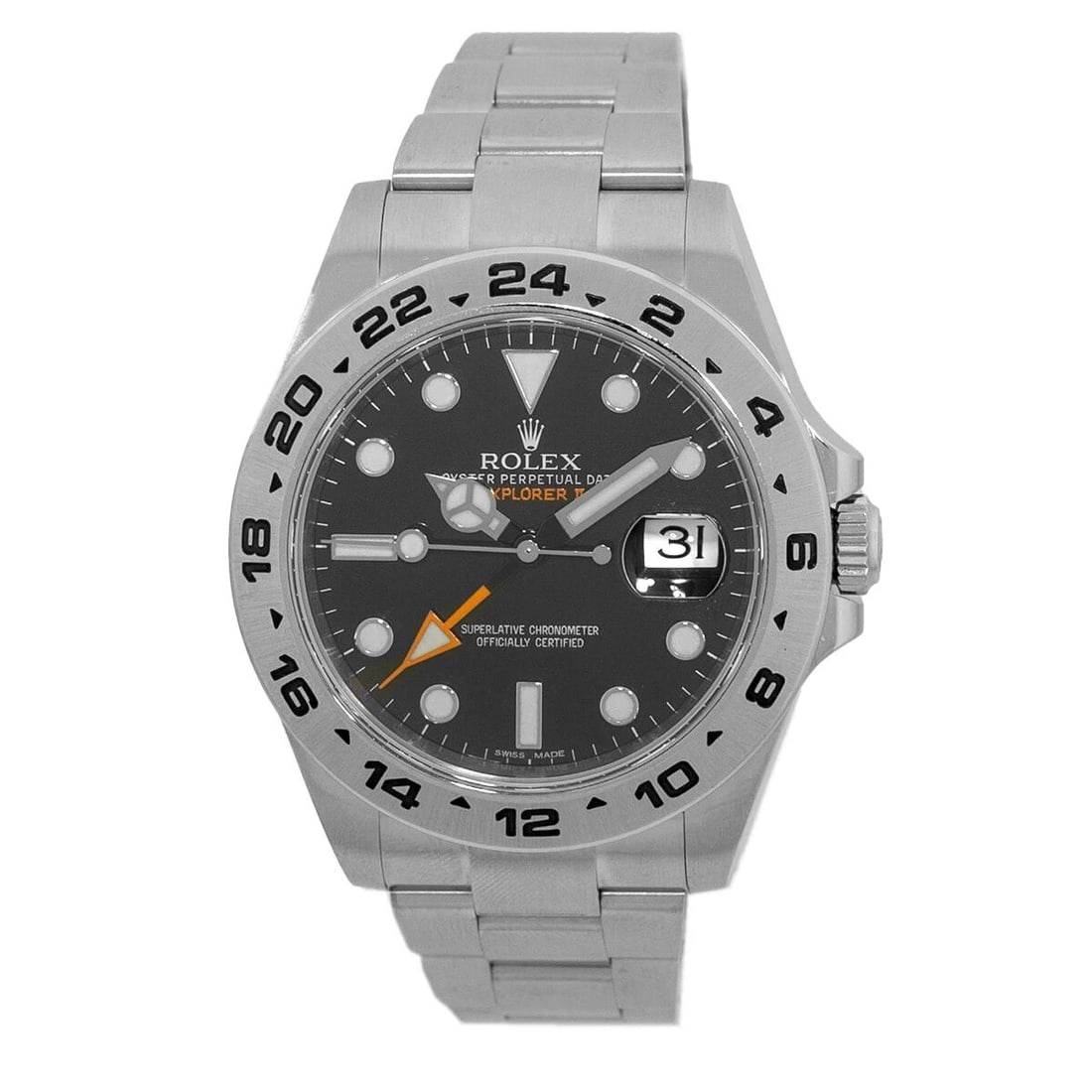 ROLEX STAINLESS STEEL 42MM EXPLORER II 216570 BLACK DIAL BOX WARRANTY MINTY: ROLEX STAINLESS STEEL 42MM EXPLORER II 216570 BLACK DIAL BOX WARRANTY MINTY ROLEX Stainless Steel 42mm Explorer II 216570 Black Dial Box Warranty Pre-Owned Gent's Stainless Steel 42mm Rolex "Explorer 