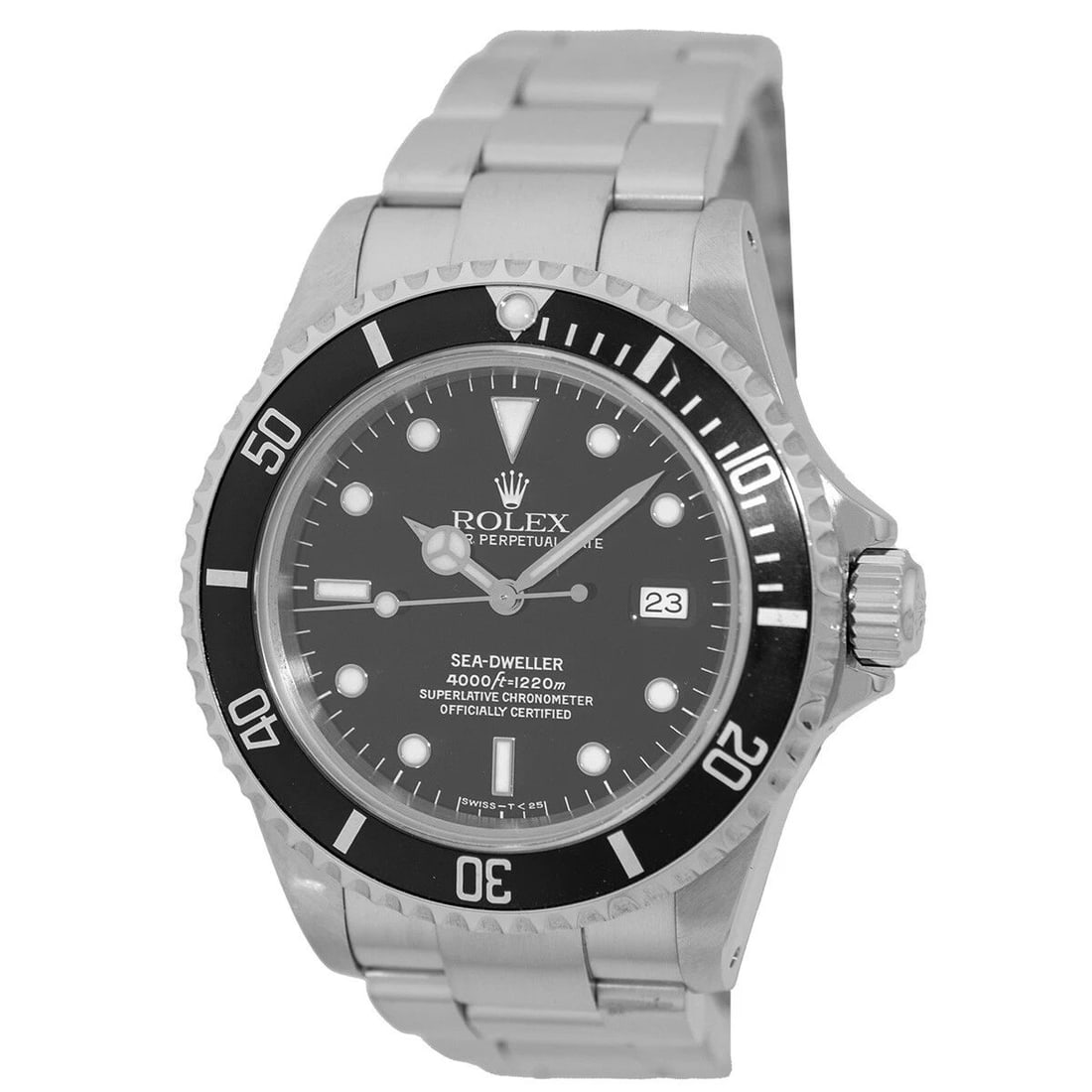 ROLEX STAINLESS STEEL 40MM SEA DWELLER DATE 16600 T BOX LIFETIME WARRANTY MINTY: ROLEX STAINLESS STEEL 40MM SEA DWELLER DATE 16600 T BOX LIFETIME WARRANTY MINTY Brand: Rolex Model: Sea-Dweller Date Reference No: 16600T Case Measurements: Case Diameter: 40mm Case Thickness: 14.7mm 