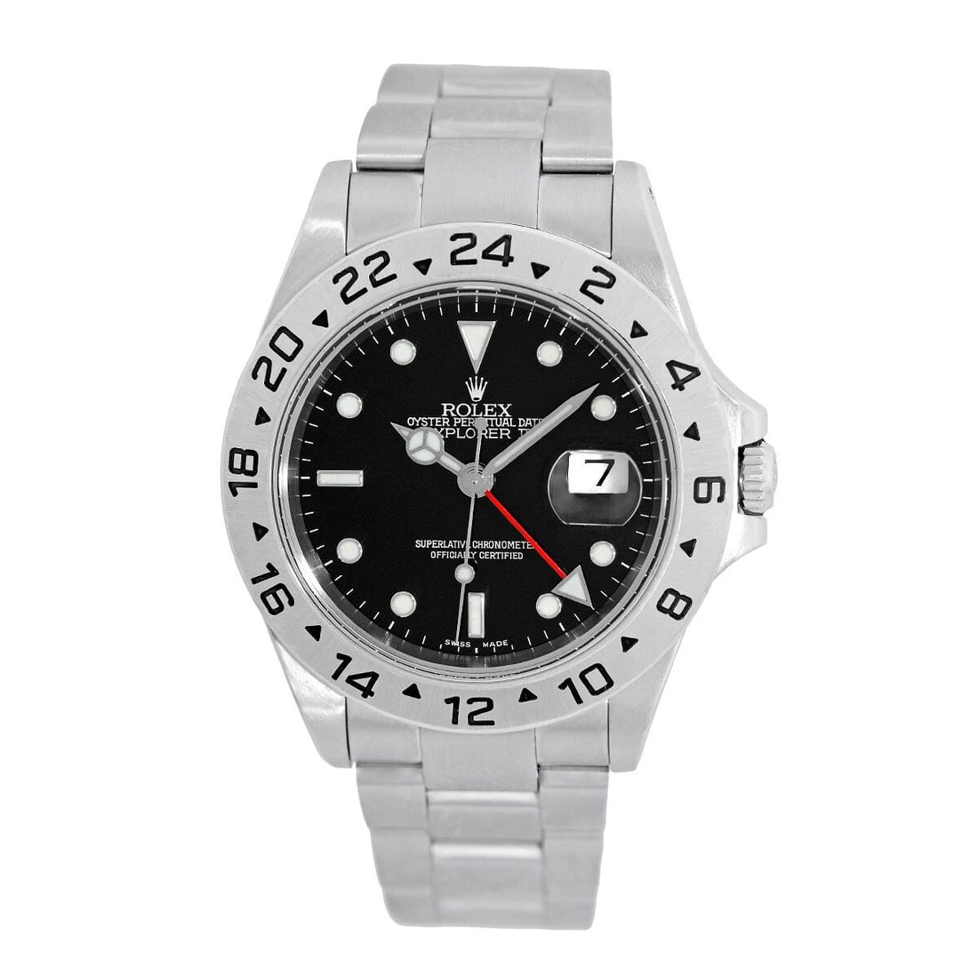 ROLEX STAINLESS STEEL 40MM EXPLORER II BLACK # 16570 WARRANTY BOX MINTY (1 of 2)