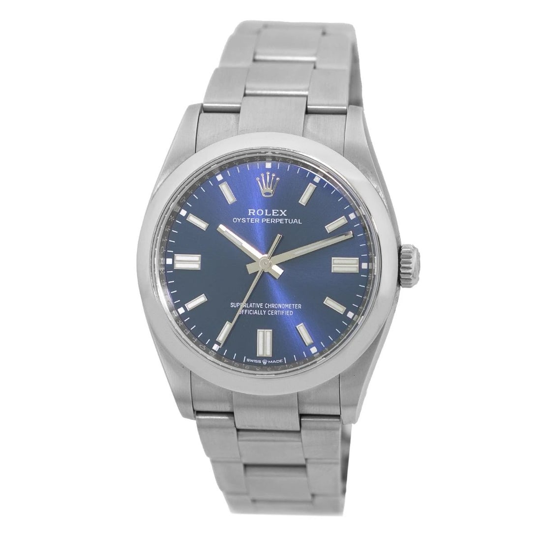 ROLEX STAINLESS STEEL 36MM OYSTER PERPETUAL BLUE DIAL 126000 BOX WARRANTY 2021: ROLEX Stainless Steel 36mm Oyster Perpetual Blue Dial Non-Date 126000 Gent's Stainless Steel 36mm Rolex "Oyster Perpetual" Non-Date 126000 Item #: CDC072528 BRAND Rolex Model: Oyster Perpetual Referen