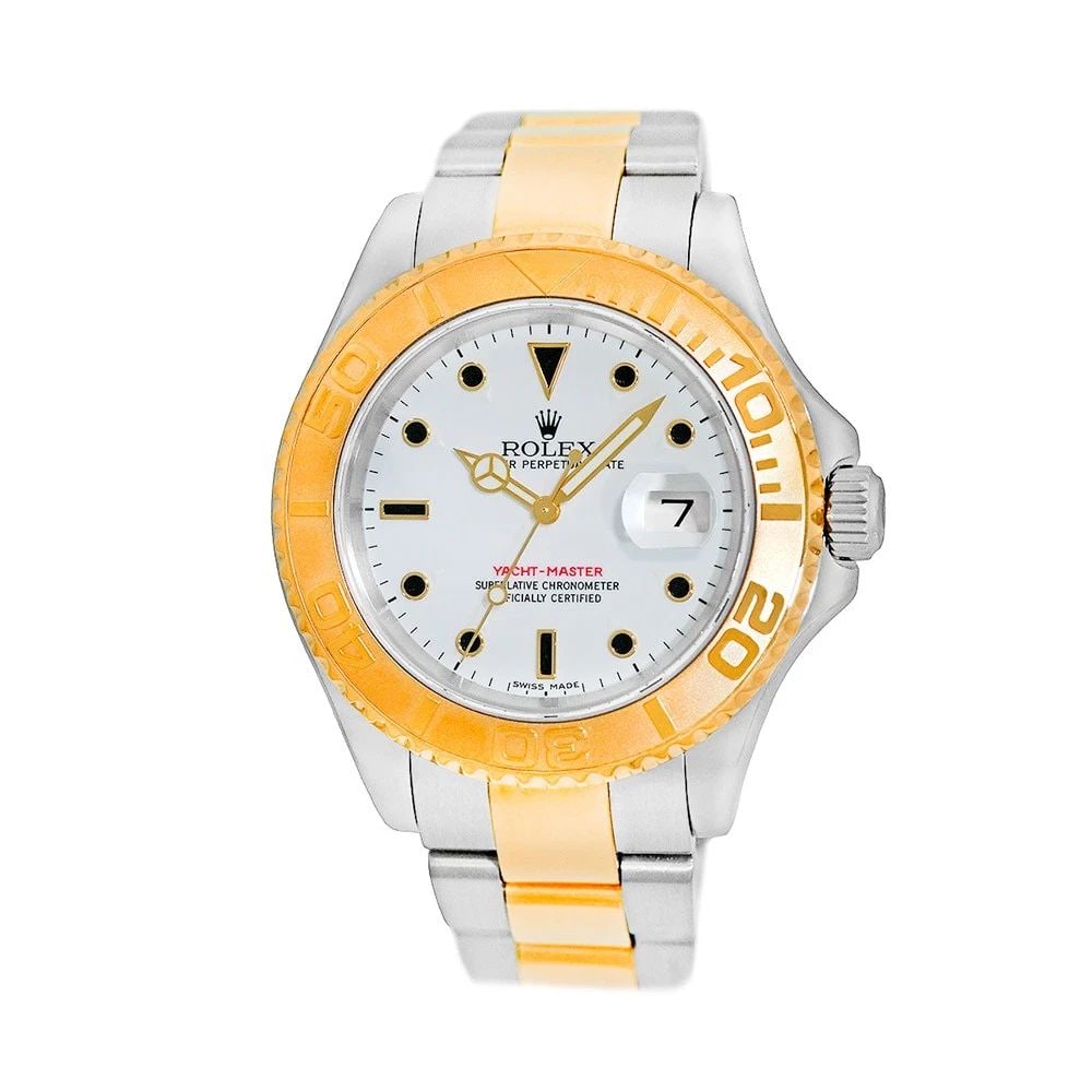 ROLEX STAINLESS STEEL & 18K YELLOW GOLD 35MM YACHT-MASTER 168623 WARRANTY BOX: ROLEX Stainless Steel & 18K Yellow Gold 35mm Yacht-Master 168623 Box Warranty Certified Pre-Owned Midsize Stainless Steel & 18K Yellow Gold 35mm Rolex "Yacht-Master" Item #: CT47488 BRAND Rolex Model: